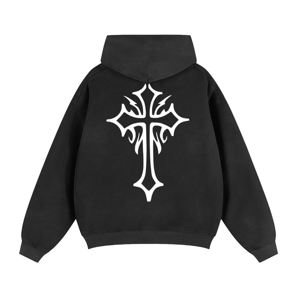 BURDEN - Zip Through Boxy Hoodie