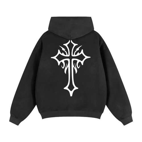 BURDEN - Zip Through Boxy Hoodie