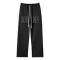 BURDEN - Unisex Solid Color Fleece Straight Leg Pants
