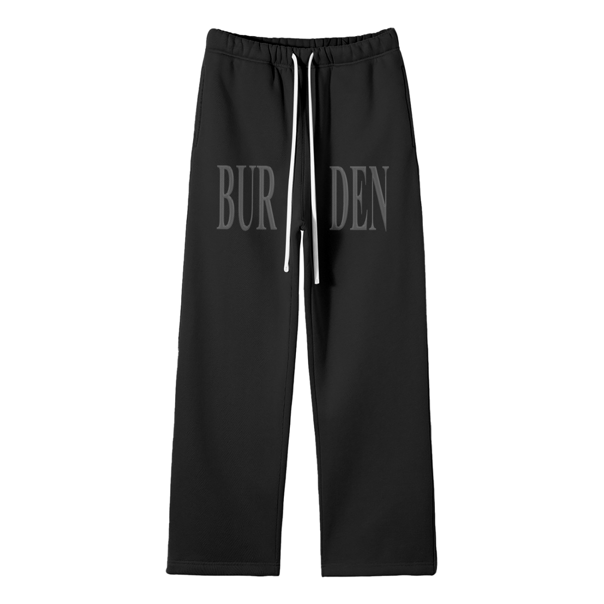 BURDEN - Unisex Solid Color Fleece Straight Leg Pants